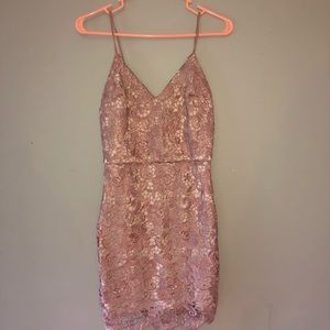 Champagne/gold fitted dress